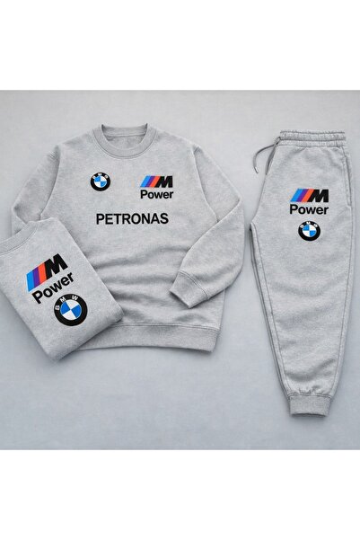 NewCabin Petronas Printed Bmw m Power 2 Thread Inner Fleece Tracksuit Set – U...