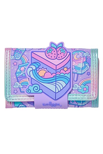 SMIGGLE محفظة تريلبليزر للأطفال باللون الأرجواني - محفظة أطفال مع حزام للرقبة...