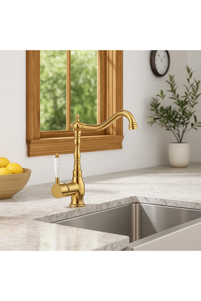 banyosepeti صنبور فالنت جولد الذهبي للحمام – موفر للمياه