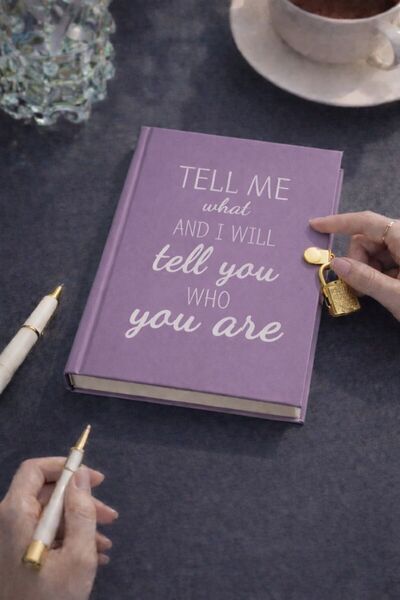 Bambus Kilitli Sert Kapak 160 Sayfa Günlük Hatıra Motivasyon Ajandası Defteri...