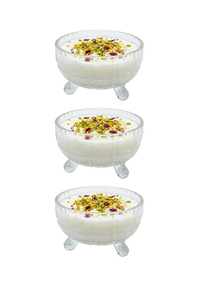 Generic Decorative Ramadan Pudding Bowl Set - 3 Pieces