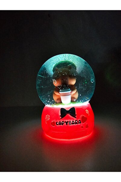 capybara FİGÜRLÜ IŞIKLI KAR KÜRESİ