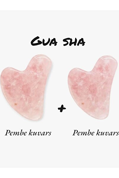 Taşmir Pembe Kuvars Gua Sha Masaj Taşı 2 Adet