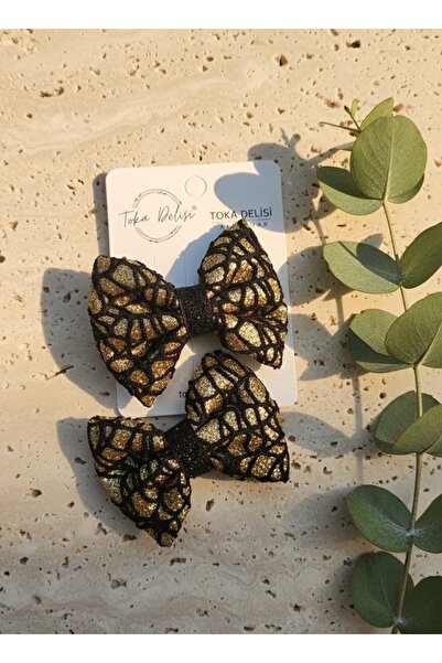 Toka Delisi Cataramă cu fundă dublă de lux, realizată manual din țesătură cu ...