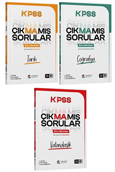 Akademi Denizi KPSS Tarih + Coğrafya + Vatandaşlık Çıkmamış Sorular Soru Bank...