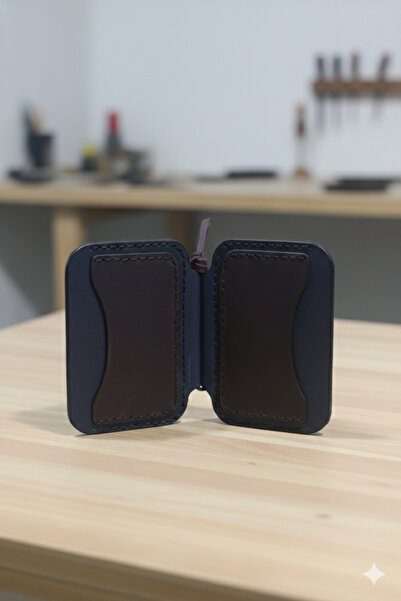 DoDo Craft %100 Gerçek Deri El Yapımı Minimalist Kartlık – İnce Tasarım Unise...