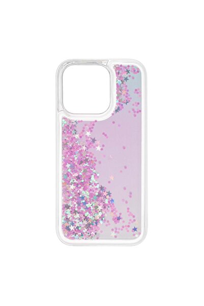 OEM Husa telefon mobil pentru iPhone 14 Pro, de culoare liliac cu lichid si c...