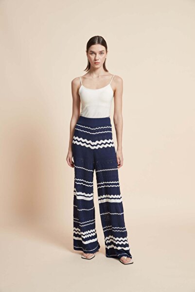 Yola Striped Wide Leg Trousers