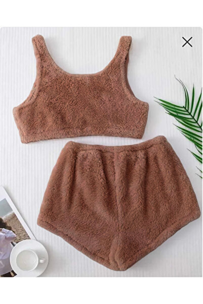 Risil-Nu Company Set de pluș, cu bretele, fără mâneci, din fleece, cu pantalo...