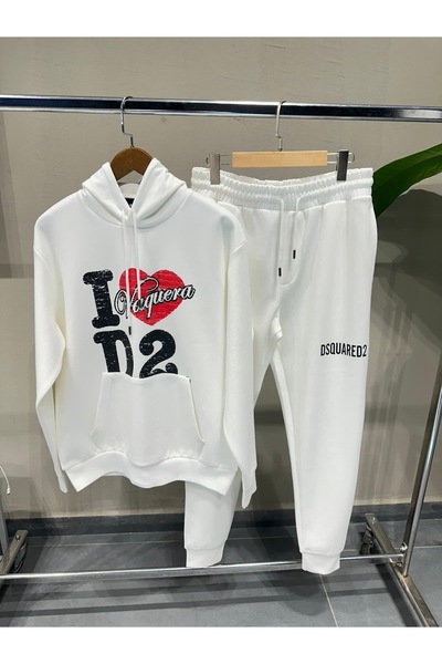 Black Island Men Printed Hooded Tracksuit Set – (Cotton Elastane)