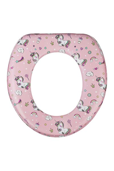 OEM Toilet seat reducer for girls, pink with unicorn pattern. Place the reduc...