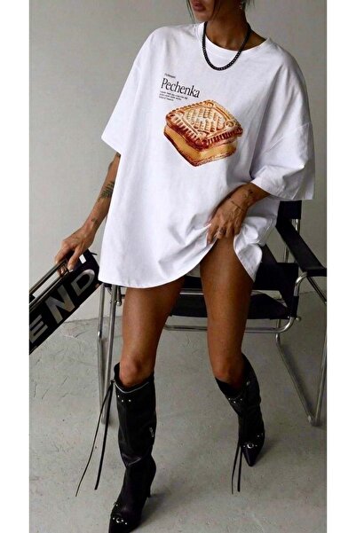 ibeeka Ecru color t-shirt pachenka biscuit Printed