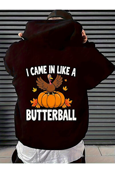 ELAN WEAR Arka Printed White Oversized Hooded Sweatshirt Hoodie