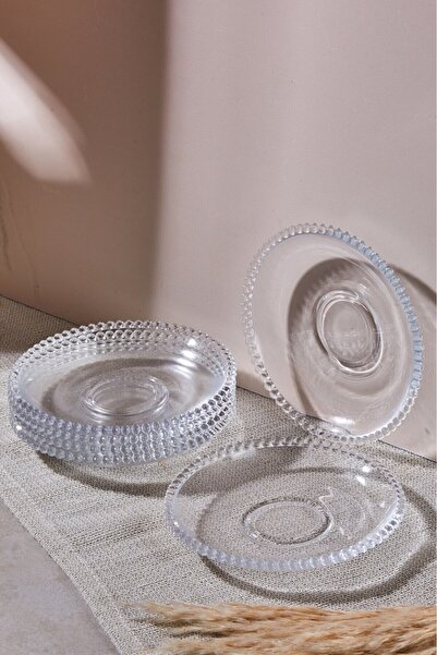 kitchenboost Girona Tea Plate - 12-Piece Beaded Tea Plate