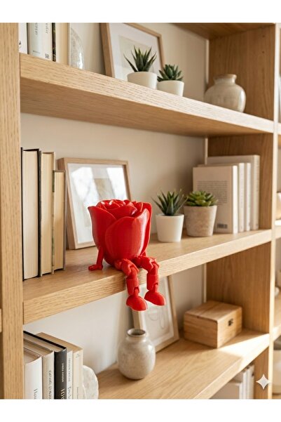 Duru Dijital Oynar Bacaklı Kırmızı Gül - Sevgililer Günü İçin Romantik Masa S...