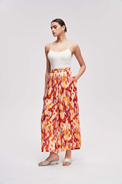 Livia Long Printed Wide-Leg Pants