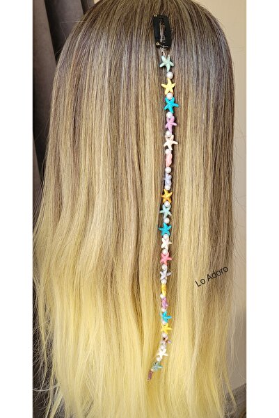 LO ADORO 2-Piece Snap-On Hair Holiday Accessory Pearl Bead Oyster Seashell St...