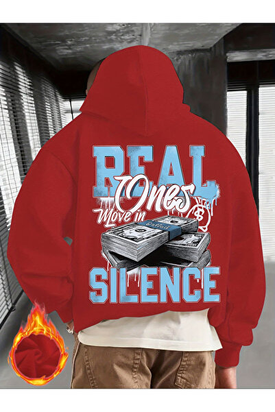 ELAN WEAR Arka Printed white Oversized hooded sweatshirt hoodie