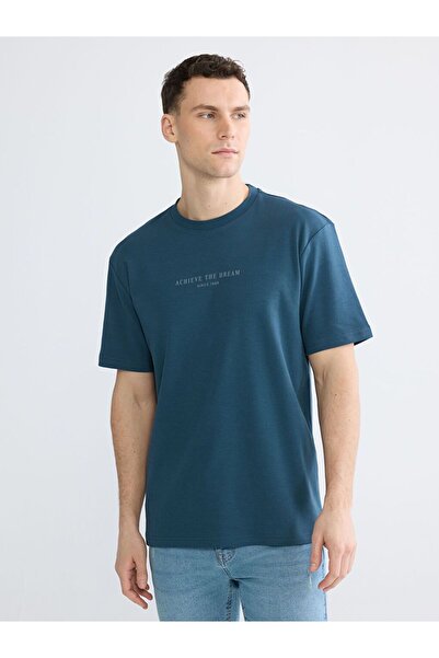 LC Waikiki Lcwaikiki Classic Oversized Fit Crew Neck Printed Men's T-Shirt