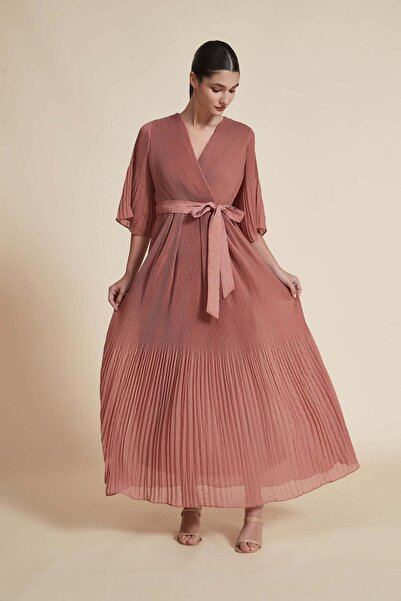 Yola Plain Maxi Belted Dress