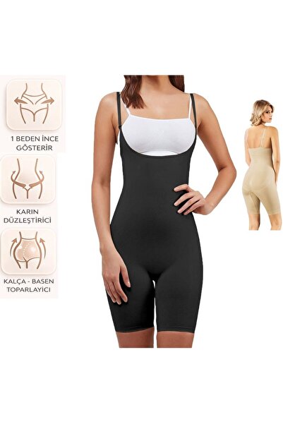 bipamuk مشد نسائي كامل الطول تحت الصدر للخصر والظهر يبرز انحناءات الجسم مقاس ...