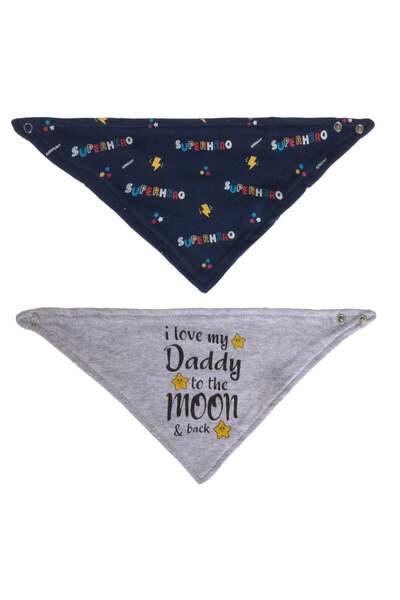 OEM Scarf bib, gray and blue, with "Printed