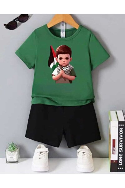 Nice Clothes Children's Tracksuit Set Hooded Unisex Palestine Flag Children's...