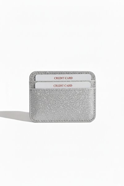 Bagfoni Glittery Shiny Mini Credit Card Holder Wallet 10X7 cm