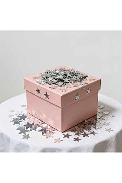 zafrakreklam Pleksi Yıldız 2 Cm Gümüş Kendinden Yapışkanlı Hobi Süsleme dekor...