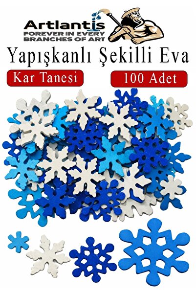 Artlantis Şekilli Eva Yapışkanlı Kar Tanesi 100 lü 1 Paket Kendinden Yapışkan...