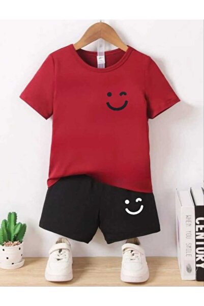 Nice Clothes Children's Tracksuit Set Hooded Unisex Smiling Print