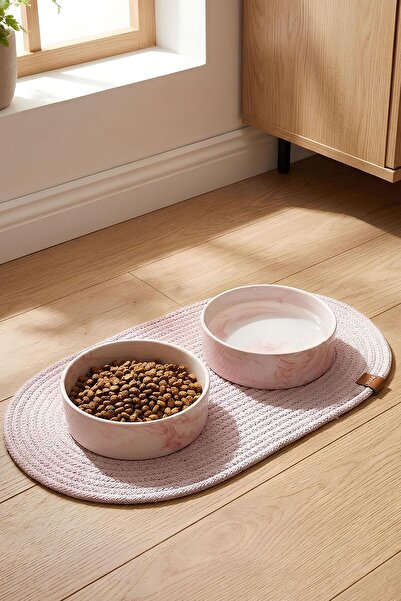 Pawicci 2'li Seramik Paspaslı Mama Kabı – Kedi ve Köpekler için Sağlıklı Mama...