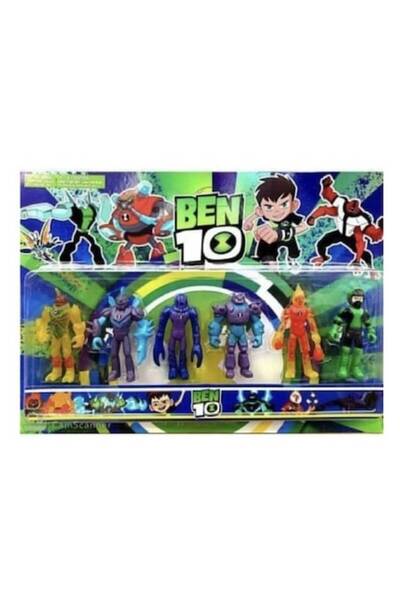 MASHASHOP Set de 6 figurine Ben 10, multicolore, 8 cm
