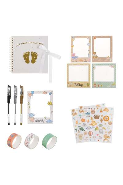 OEM Album scrapbook alb, cu hartie groasa de calitate superioara, cu tema beb...