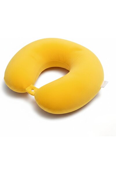AL SAHIR GARMENT INDUSTRY L.L.C U-Shape Travel Neck Pillow – Soft Plush Fabric with Adjustable Button Closure, Ergonomic Neck Supp