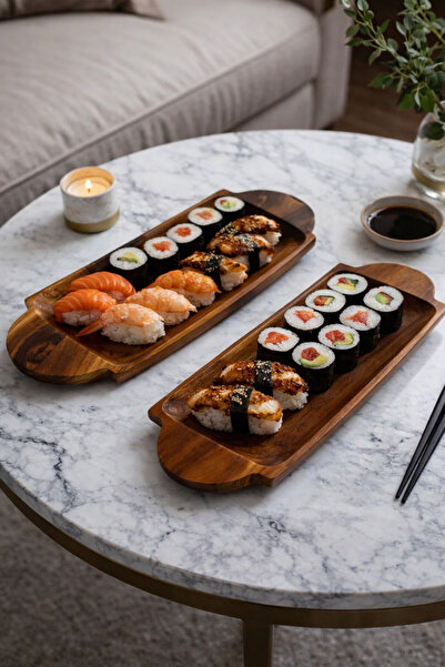 GARDEN ART HOME Barca Akasya Dekoratif Tabak Küçük Boy