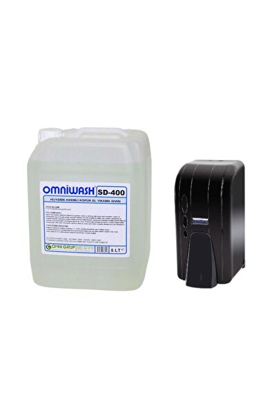 Omniwash Sd-400 5000 ml Foam Hand Soap and 500 Cc Dispenser Set Black