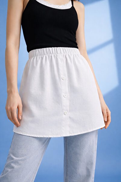 ULKER AYDIN Poplin Fabric Shirt-Looking Undershirt Skirt Extender - Buttoned ...