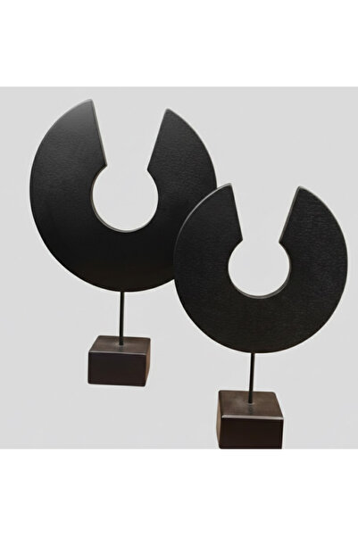 AKUA TAHTA Modern Sanat Esintisi: El İşçiliği Gold İkili Dekoratif Obje Seti