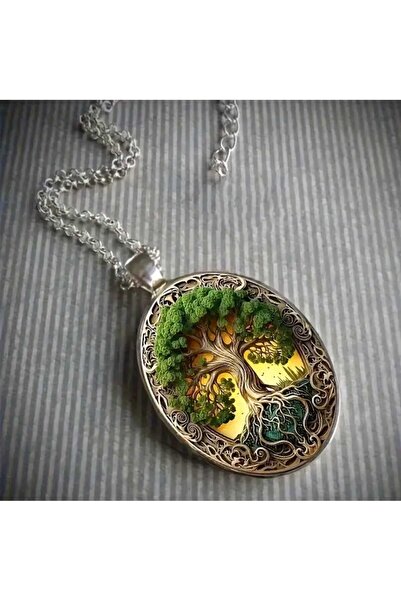 BulindaSHOP Kolye Hayat Ağacı Gümüş Kaplama