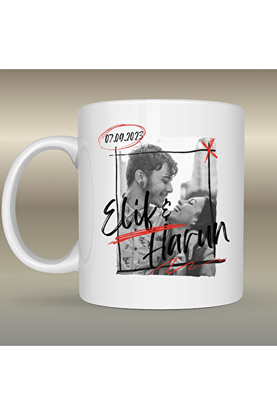 Umay Stüdyo 14 Şubat Sevgililer Günü Özel Fotoğraf Baskılı Kupa Bardak - Dile...