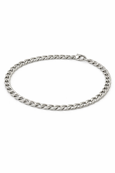Sortie Aksesuar Stainless Steel Silver Smoked Mesh Figure Chain Bracelet