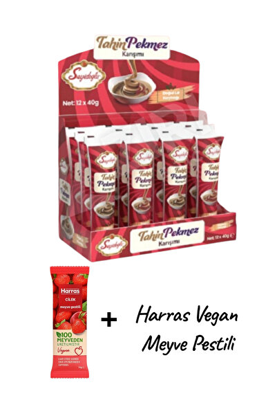 KMS HOME Seyidoğlu Tahini Molasses Mix Tube 40 Gr X 12 Pieces + Harras Fruit ...