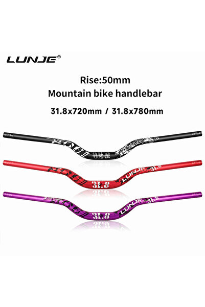 lunje 6061 Alüminyum MTB 31.8mm-780mm Rise:50mm Dağ Bisikleti Gidonu