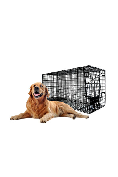 force catch Iron Trap for Dogs Black 127*48*60 cm