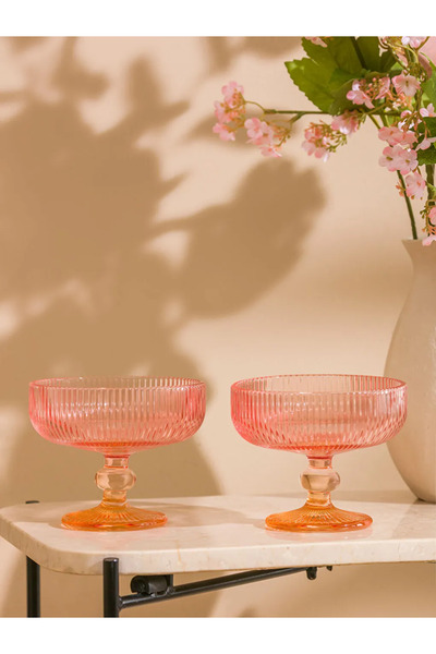 LC Waikiki Lcw Home Mixed Footed Glass Bowl Set of 2