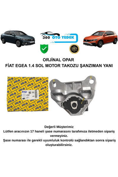 OPAR 52121987 Fiat Egea 1.4 Sol Motor Takozu Şanzıman Yanı