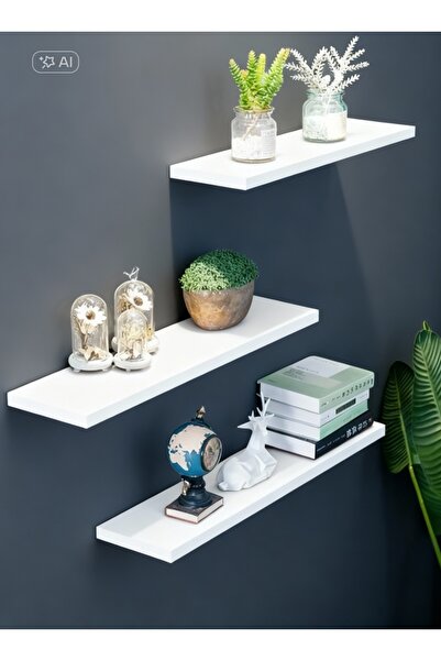 yılmob19 Duvar rafı 3 lü uçan raf 3lü