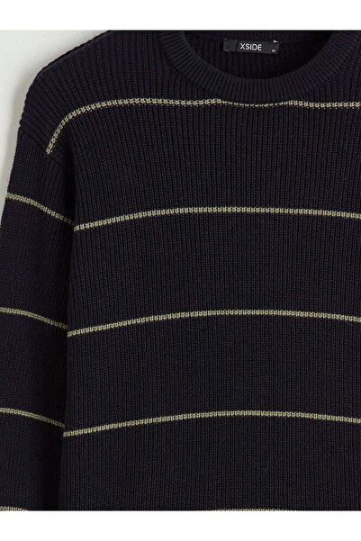 LC Waikiki Crew Neck Striped Men's Knitwear Sweater