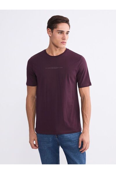 LC Waikiki Lcwaikiki Classic Crew Neck Printed Combed Cotton Mens T-Shirt